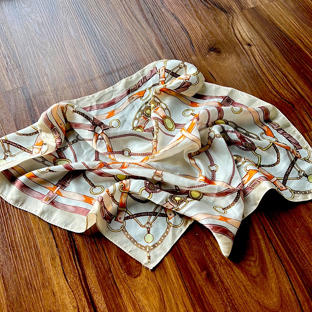Authentic 100 Silk Neck Scarf